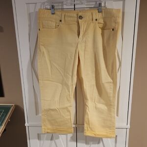 Yellow Jean Capris